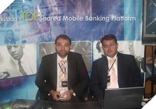 Mr. Faisal Qadri (Business Unit Manager - Communications) & Mr. Adnan Iqbal (Corporate Account Manager) present at the 2nd international Mobile Banking conference.