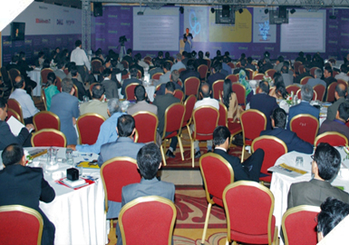Attendees at the 3rd international Mobile Commerce Conference at Sheraton Hotel, Karachi.